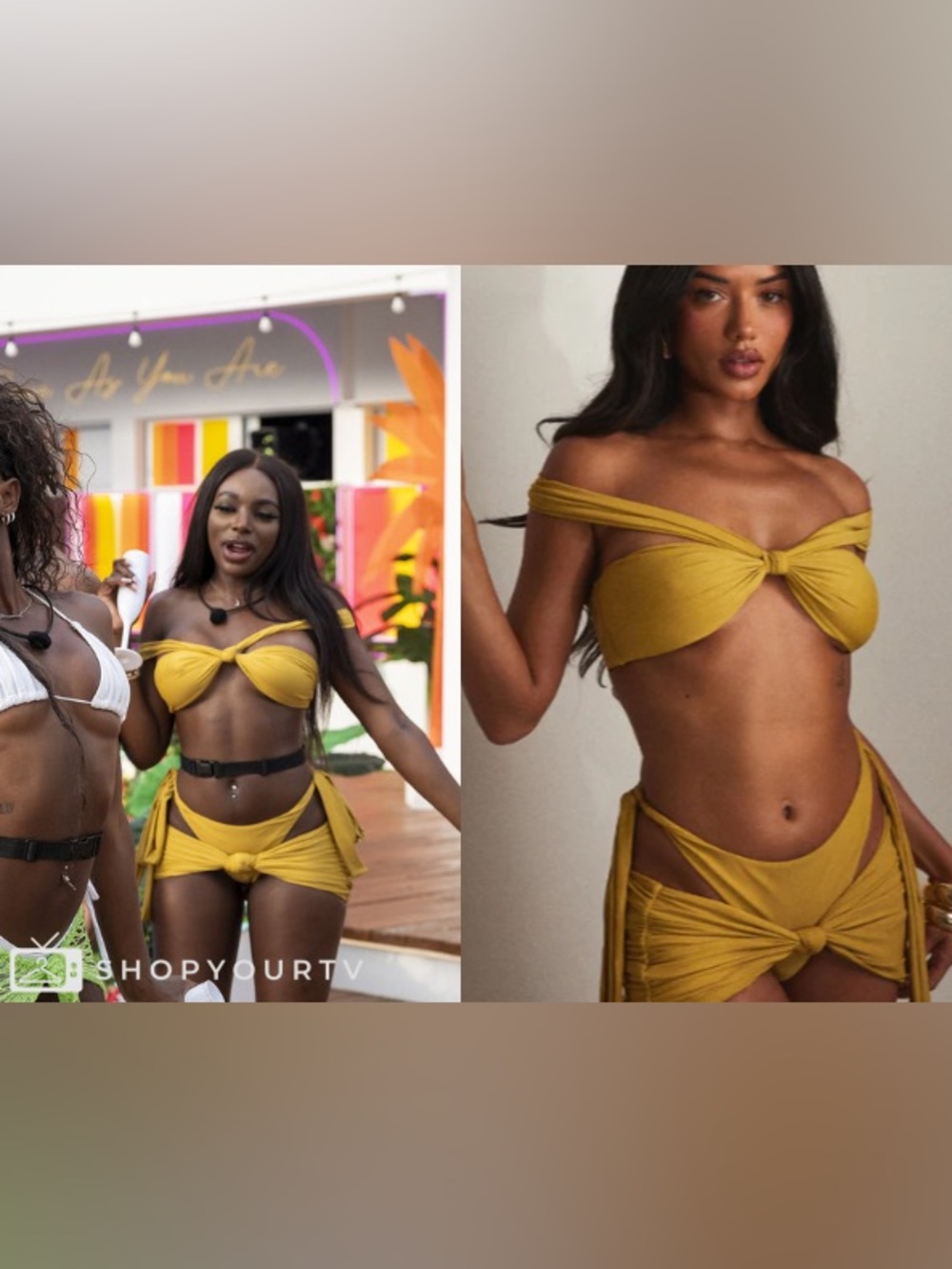 Mustard Yellow Twist Bikini Set